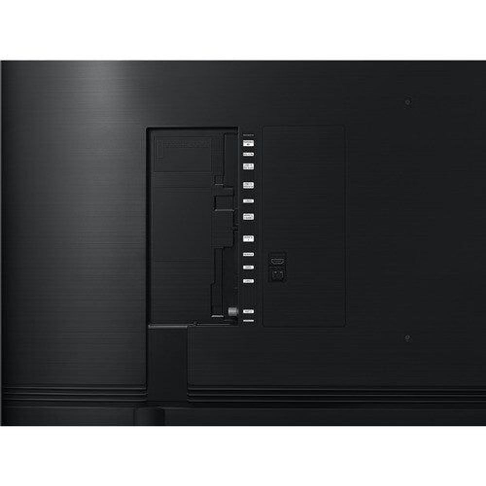 Black 50-inch Samsung smart LED-LCD TV rear panel with ports and cover