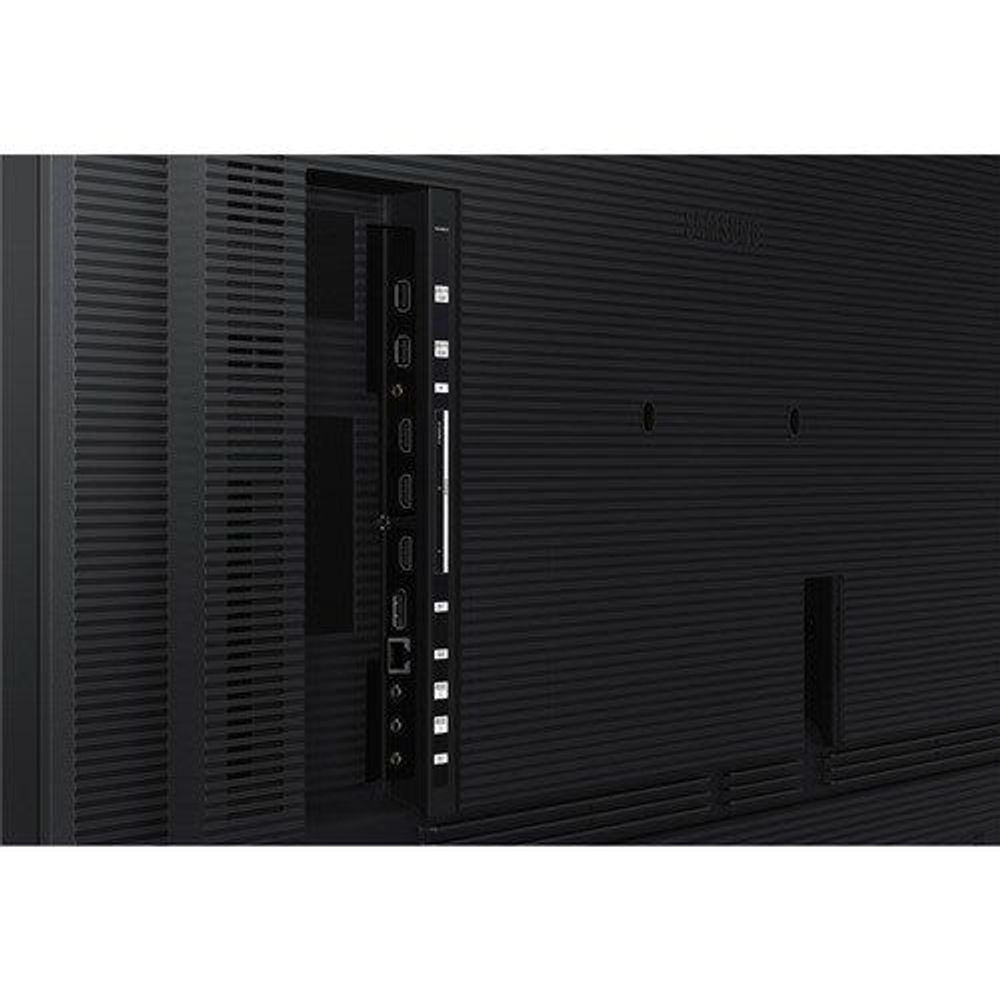 Samsung 65" QHB display side edge with HDMI/USB ports and label strip