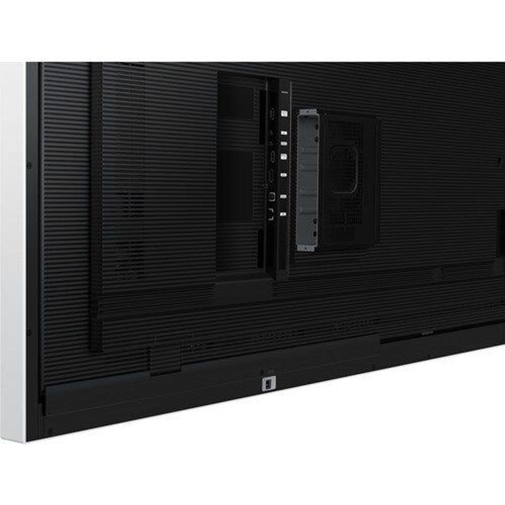 Samsung 85-inch interactive display back view with external port module