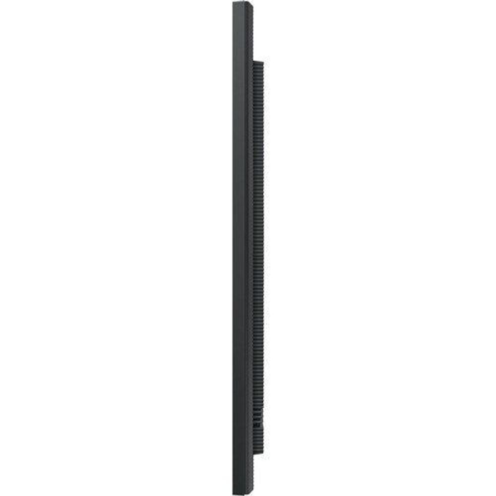 Samsung 55-inch LCD digital signage display slim side profile, black edge.