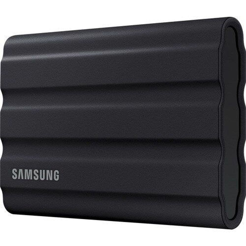 Samsung Portable Rugged SSD T7 Shield black curved edge with SAMSUNG logo