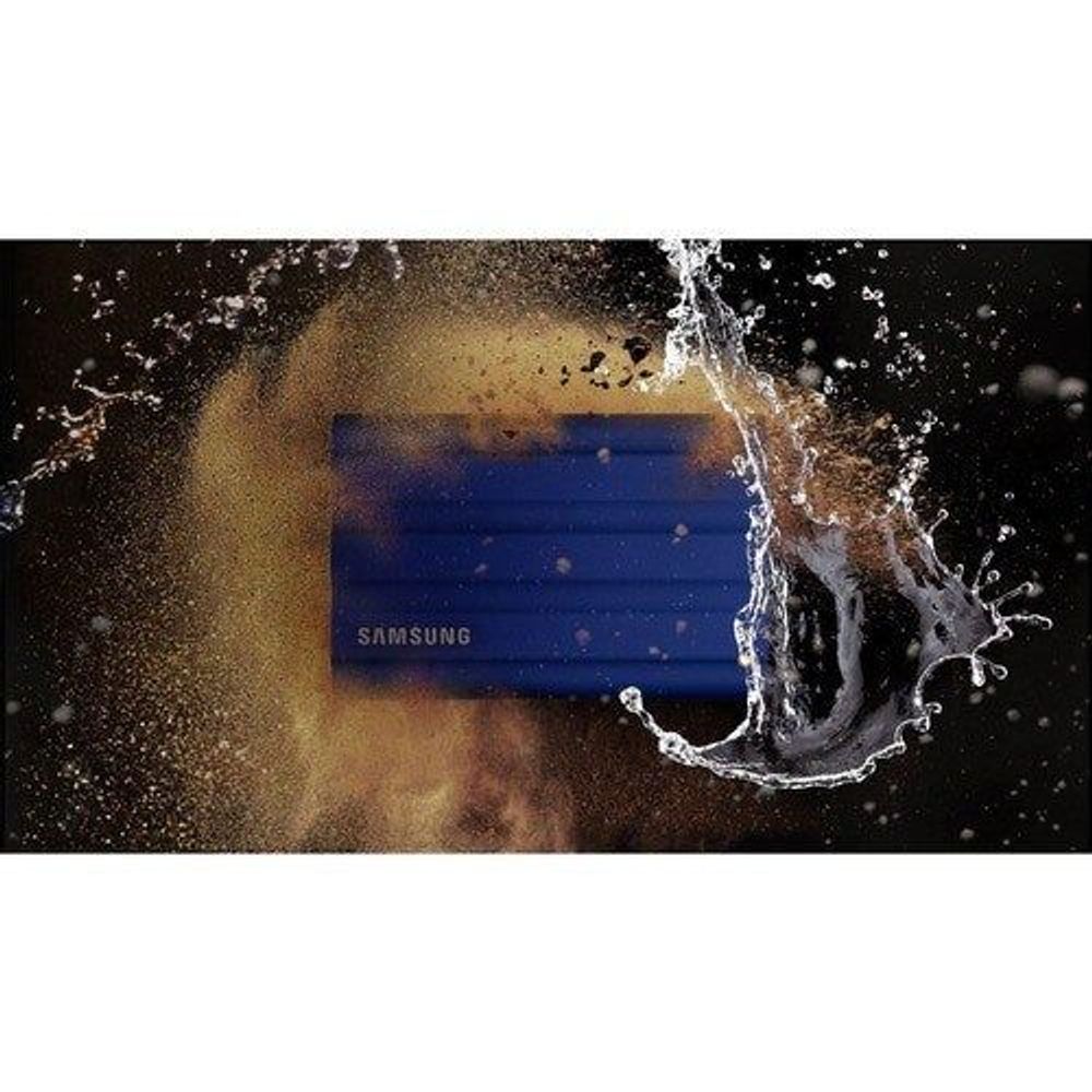 Samsung rugged portable SSD with water splash impact