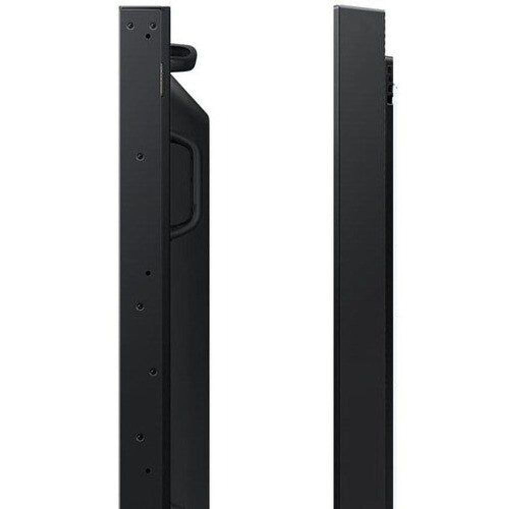 55-inch digital signage display rear view with mounting brackets and ports