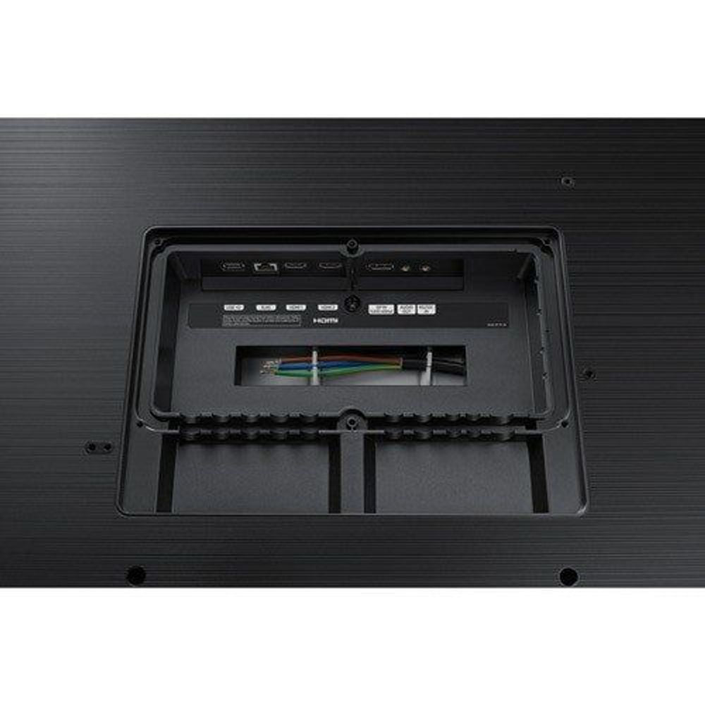 Back panel of outdoor LCD display with visible ports and connectors