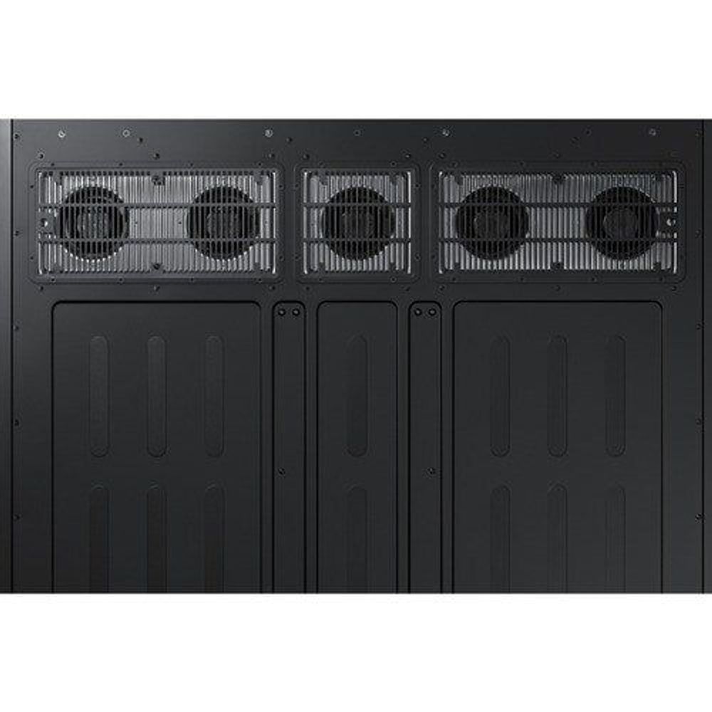 Back of outdoor LCD display showing fan grilles and vented cooling area
