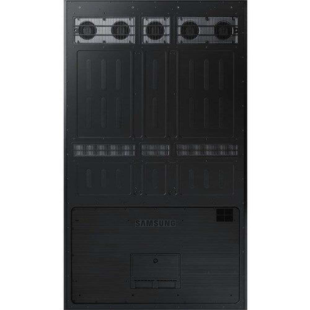 Back view of Samsung outdoor LCD display with cooling vents and panel texture