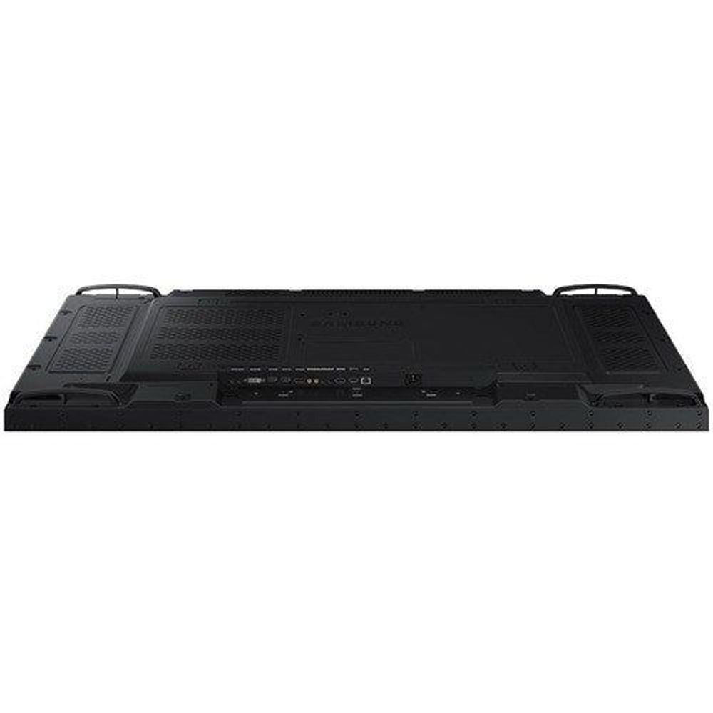 55-inch LCD digital signage display base view with built-in handles