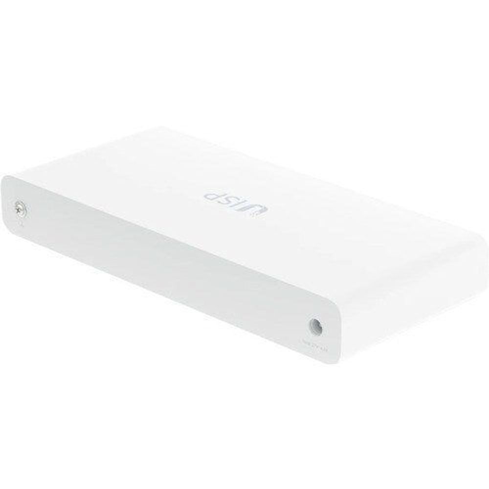 Ubiquiti UISP-S 8-port managed switch, side view with UISP branding