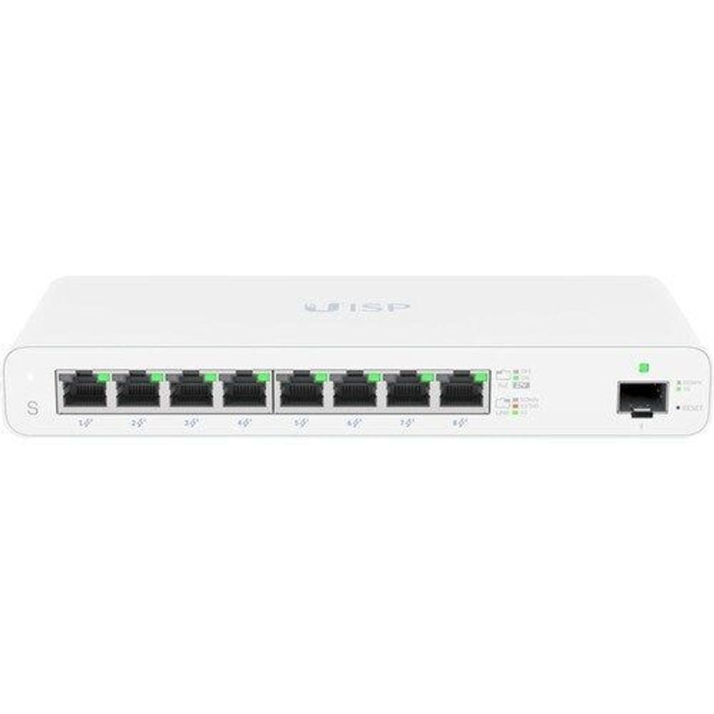 UISP-S - Ubiquiti UISP Switch - 8 Ports - Manageable - Gigabit Ethernet - 10/100/100