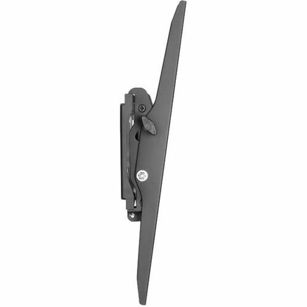 Atdec TV wall mount bracket, black metal, slim side bracket with screw points