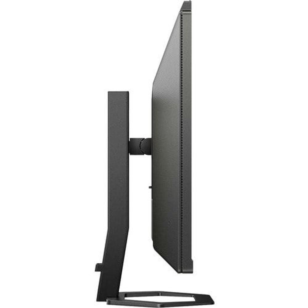 WQHD LCD monitor side profile, slim black stand and bezel
