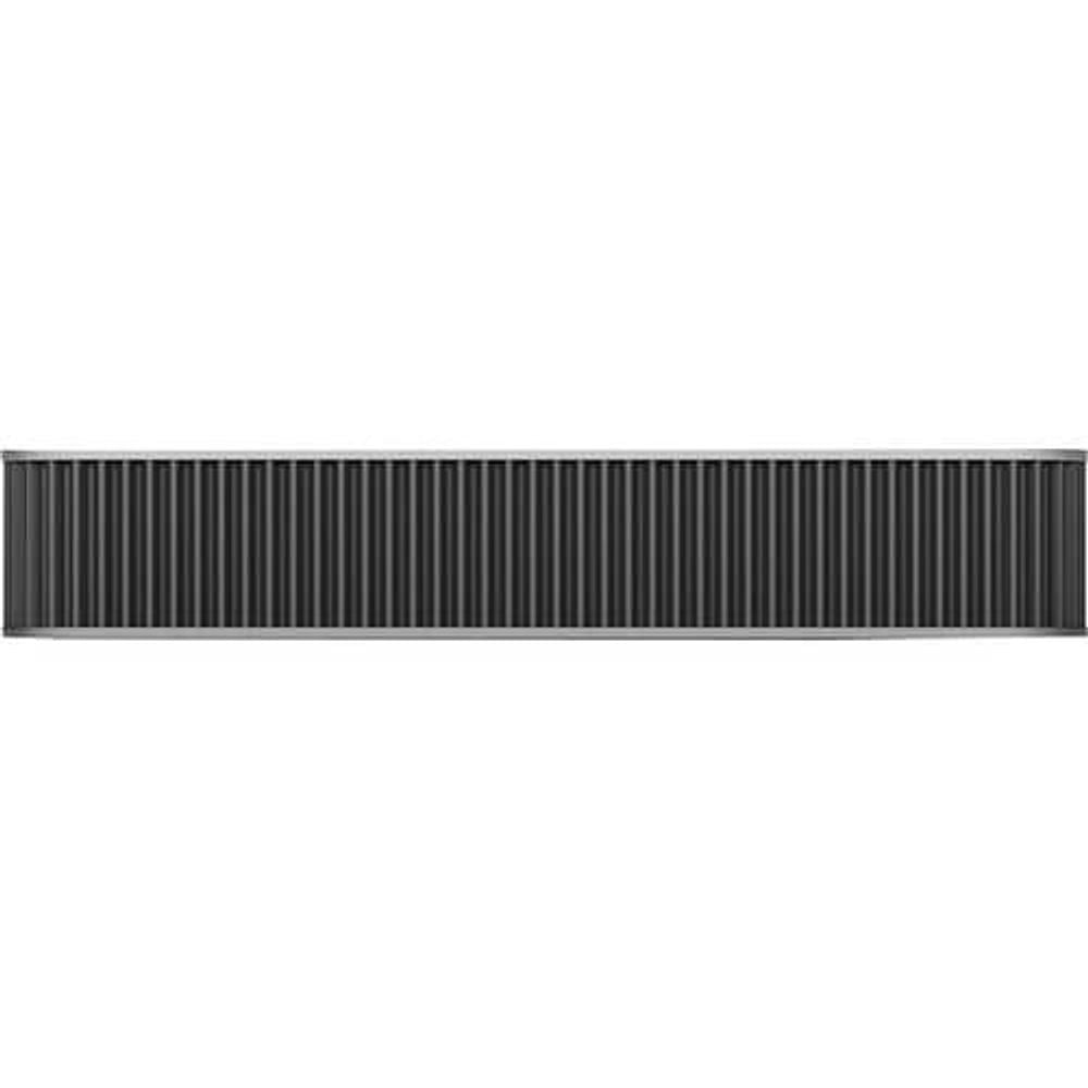 LaCie portable hard drive ribbed black side panel with no visible ports