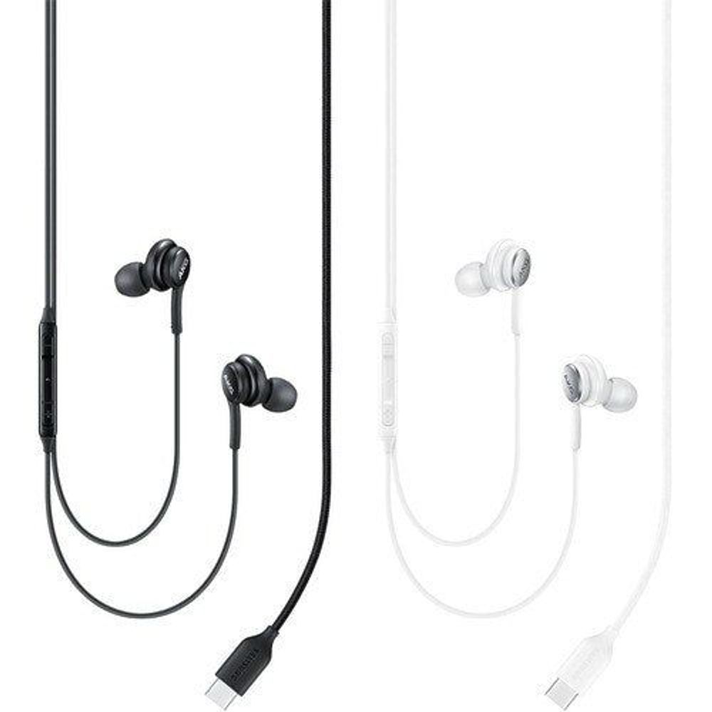 Wired in-ear earphones with Type-C plug and black mono earbuds