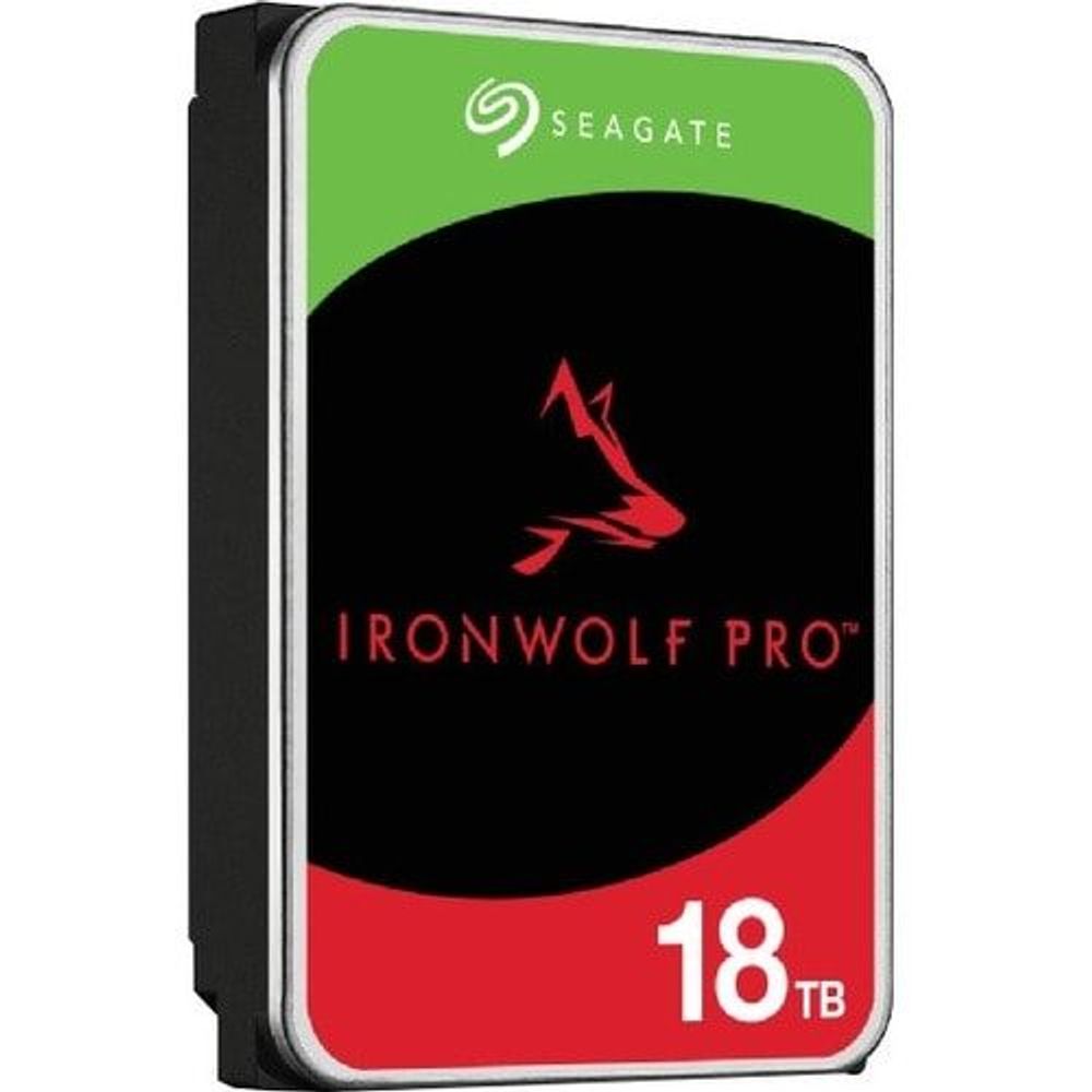 Seagate IronWolf Pro 3.5-inch internal SATA hard drive front label, 18TB capacity