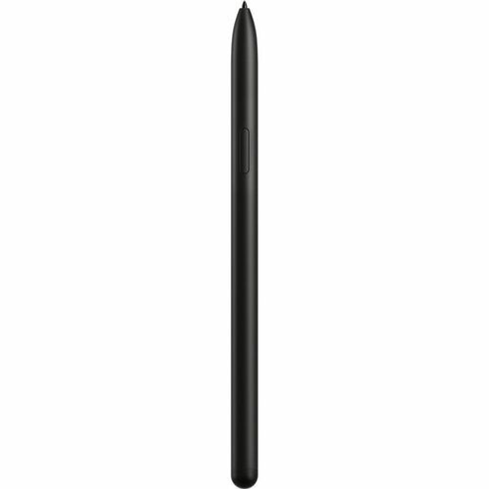 Slim black tablet side profile showing edge buttons and port area