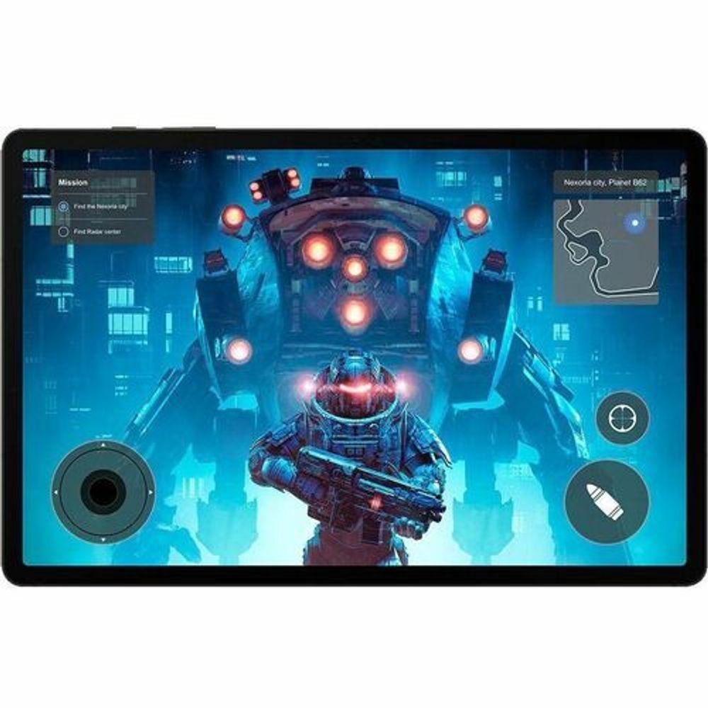 Samsung rugged tablet front display showing robot character on blue interface
