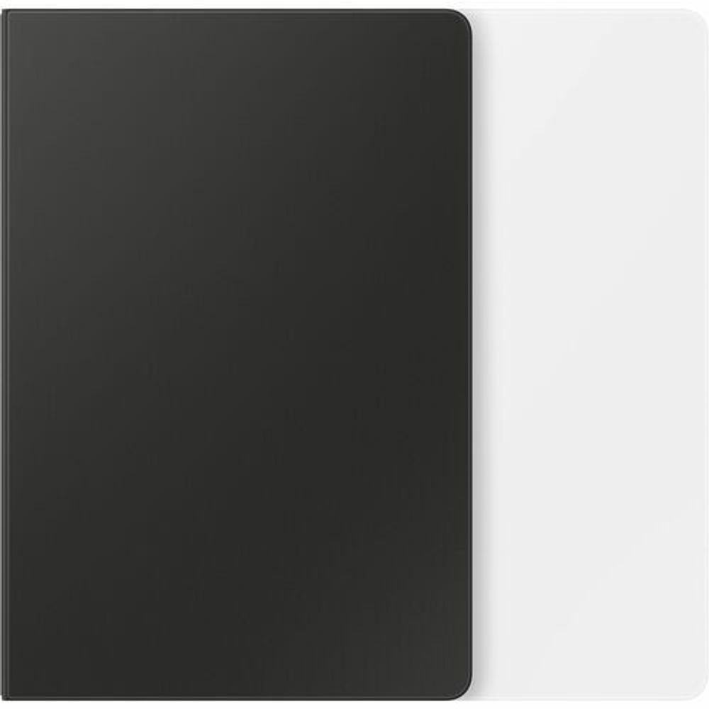 Two-tone tablet book cover with dark front and white back panel