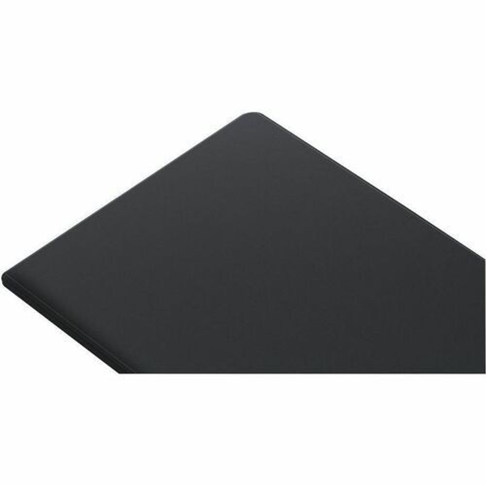 Black tablet case cover panel with fold-over stand
