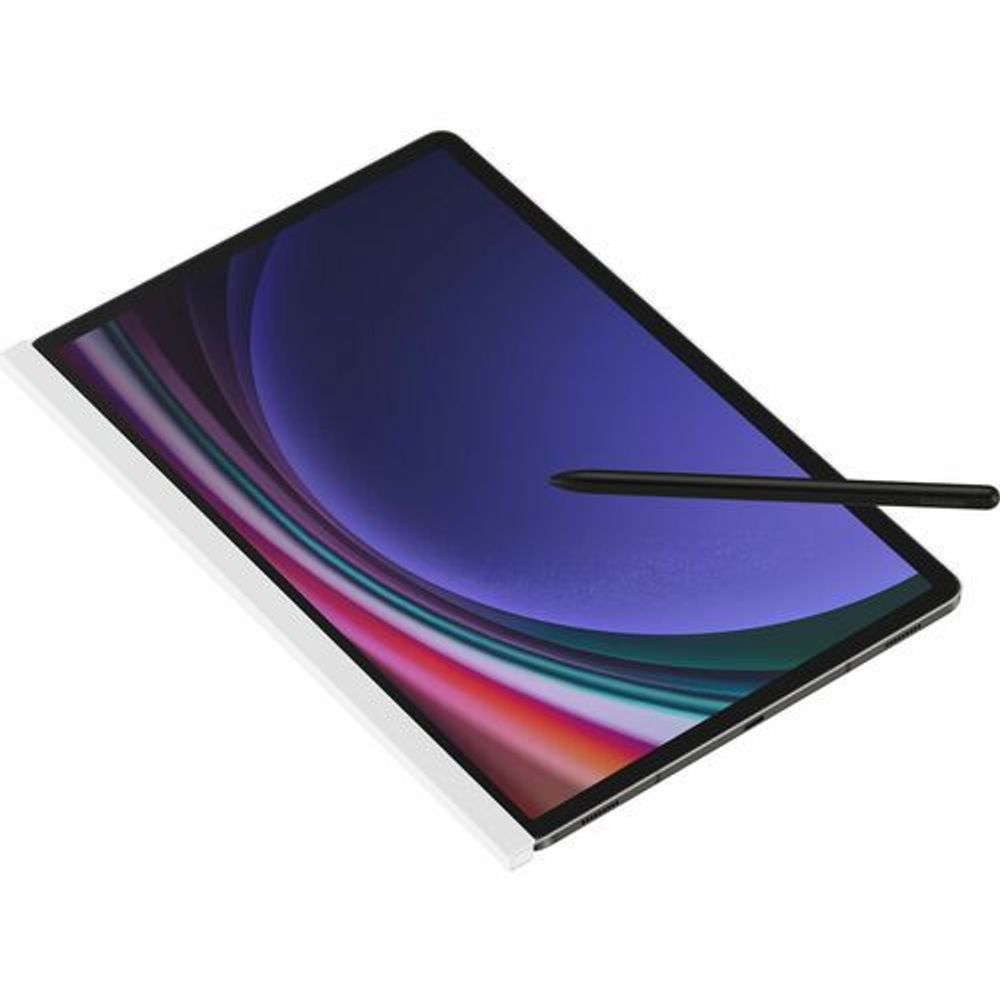Tablet with screen protector film and black stylus