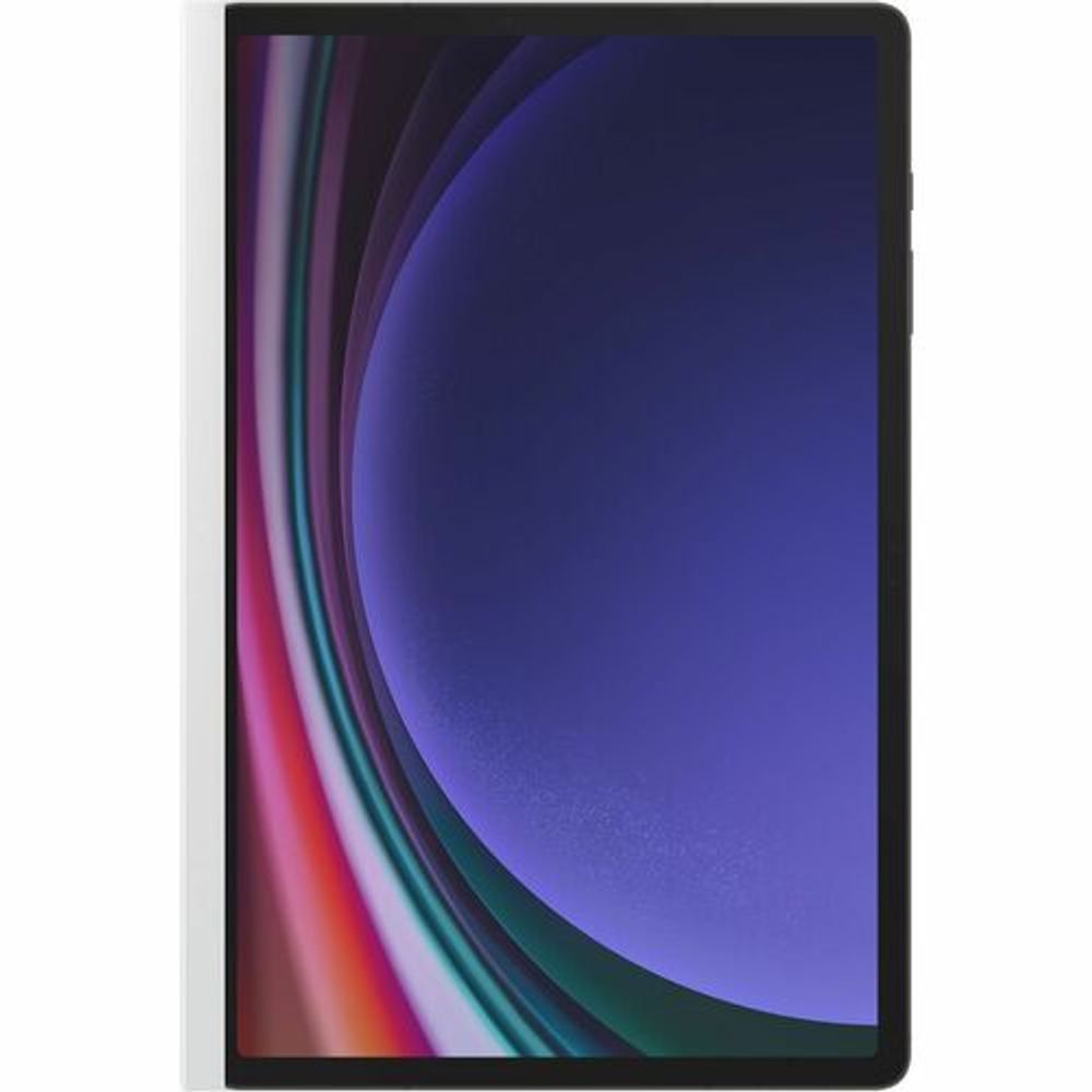 Tablet front close-up with screen protector film