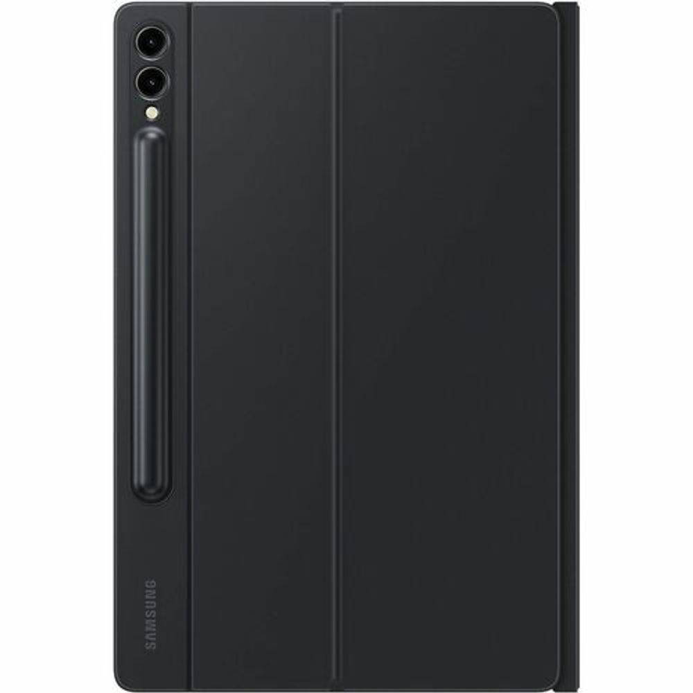 Black back cover for keyboard case with camera and speaker openings.