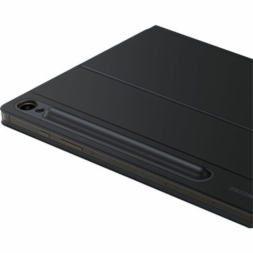 Samsung keyboard cover case back edge with camera cutout and port openings.