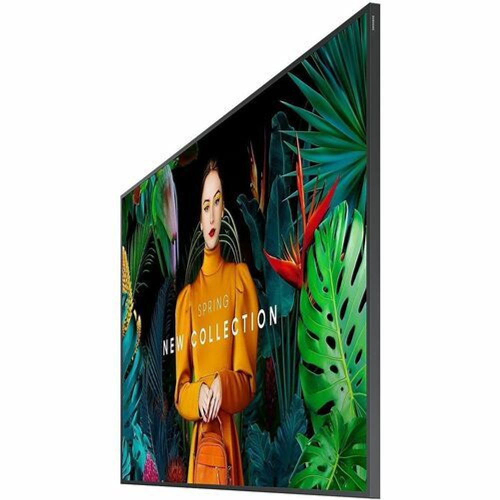 42.5-inch digital signage display angled view with black bezel