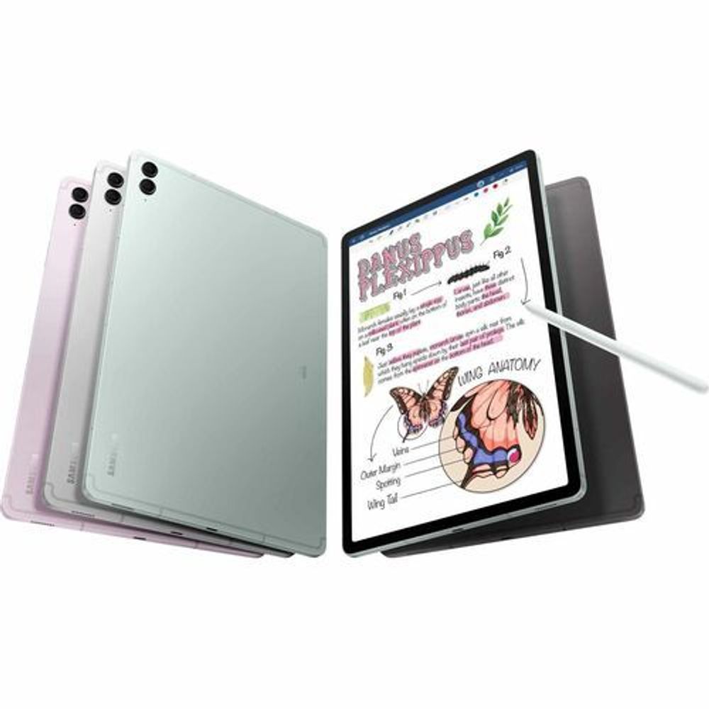 Rugged tablet front and back panels, light gray with stylus