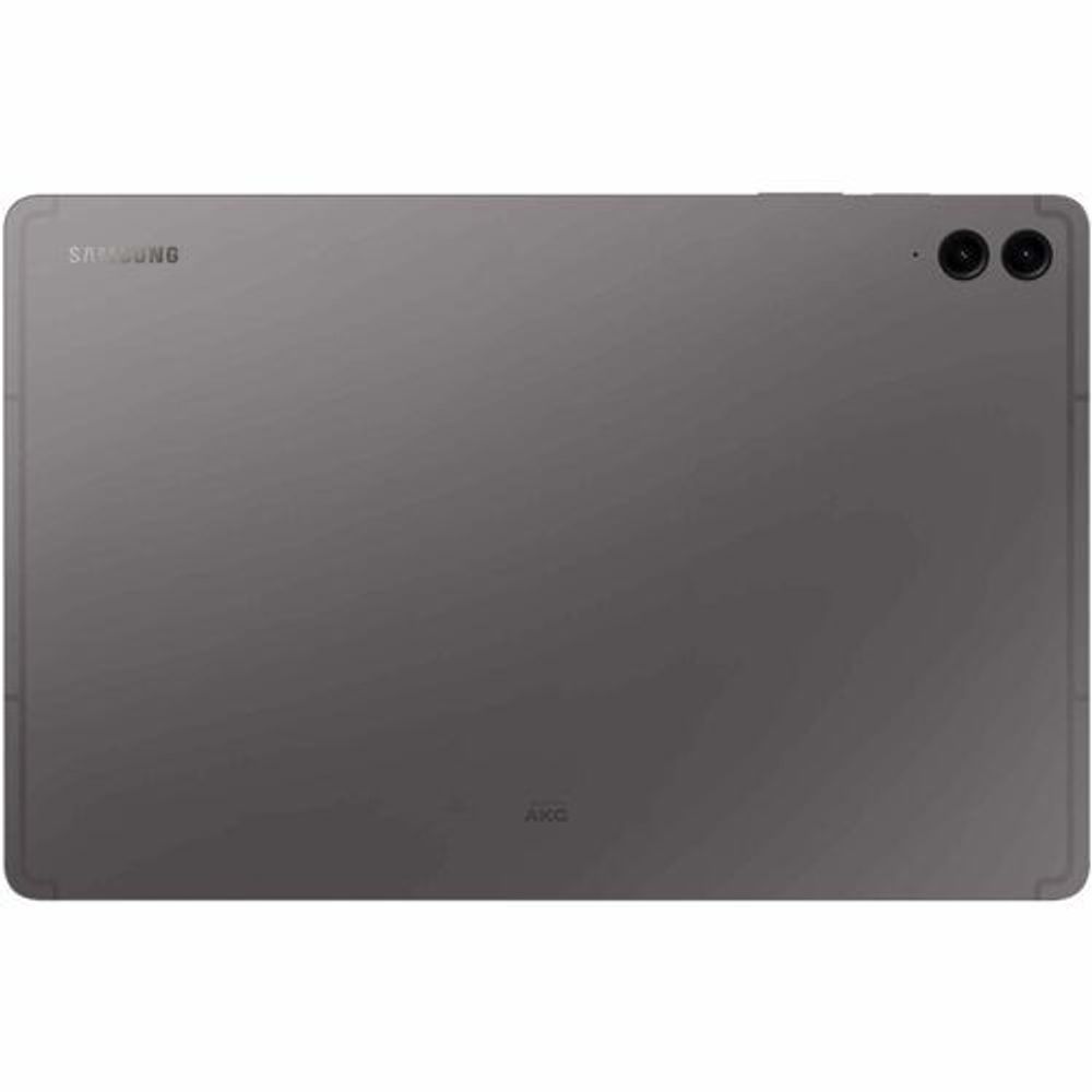Rugged Samsung tablet back in gray, with dual rear cameras