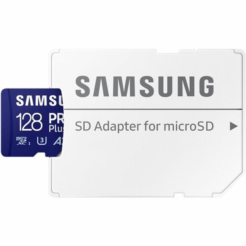 Samsung SD adapter for microSD with PRO Plus microSD partially shown