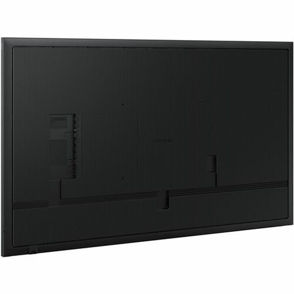 43-inch LCD digital signage display back panel, black with mounting slots