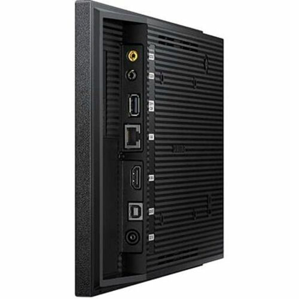 13-inch digital signage LCD display back panel with ports and ventilation grille