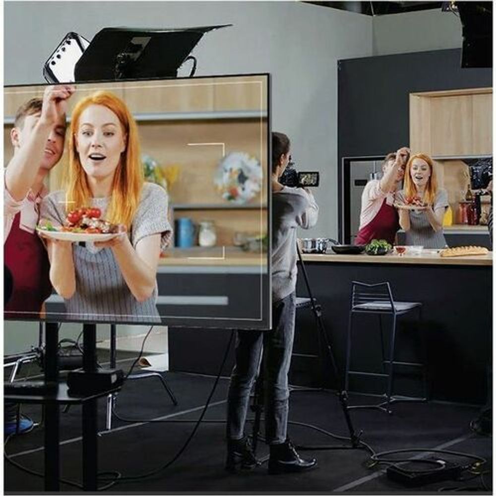 Samsung QH75C 74.5-inch digital signage LCD display with black bezel