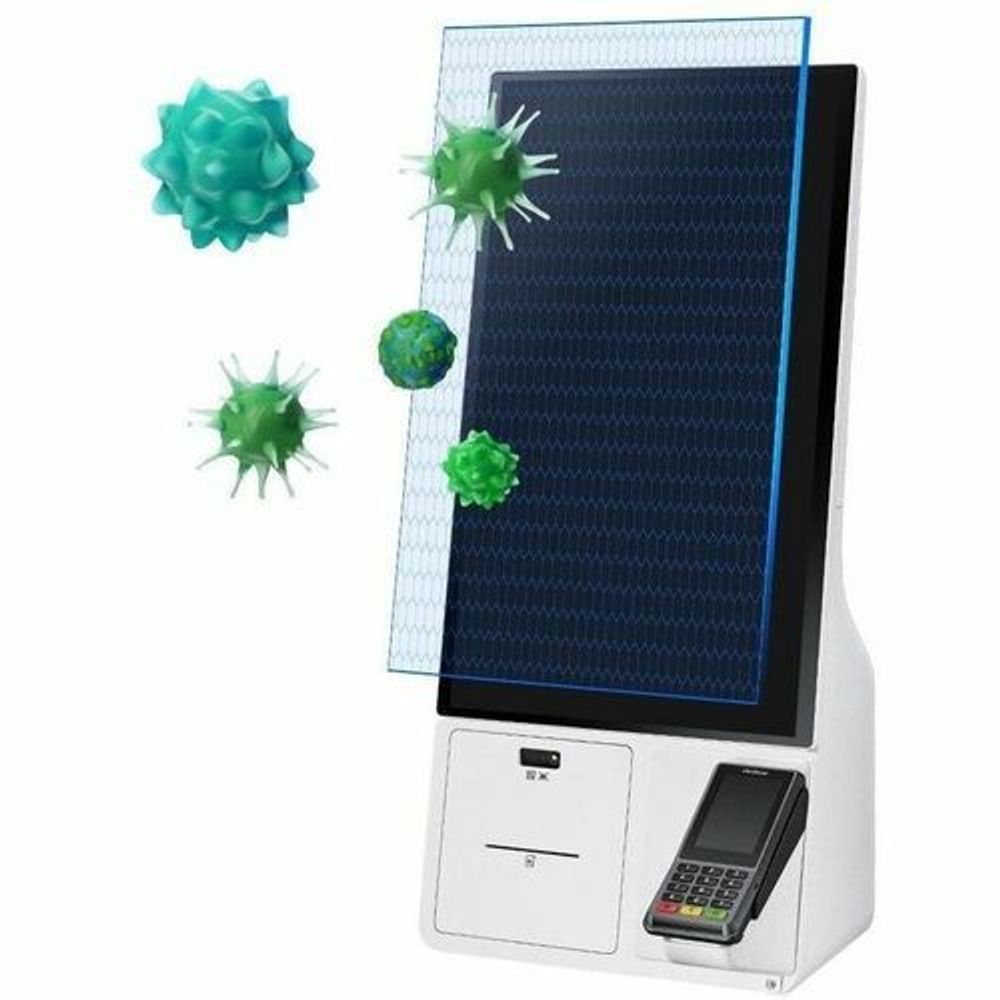 Samsung Kiosk 24-inch interactive display with integrated card reader and payment device