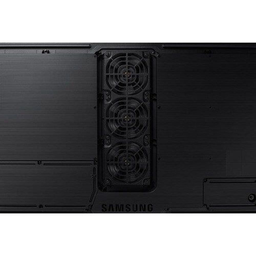 55-inch LCD digital signage display back panel close-up of cooling fans