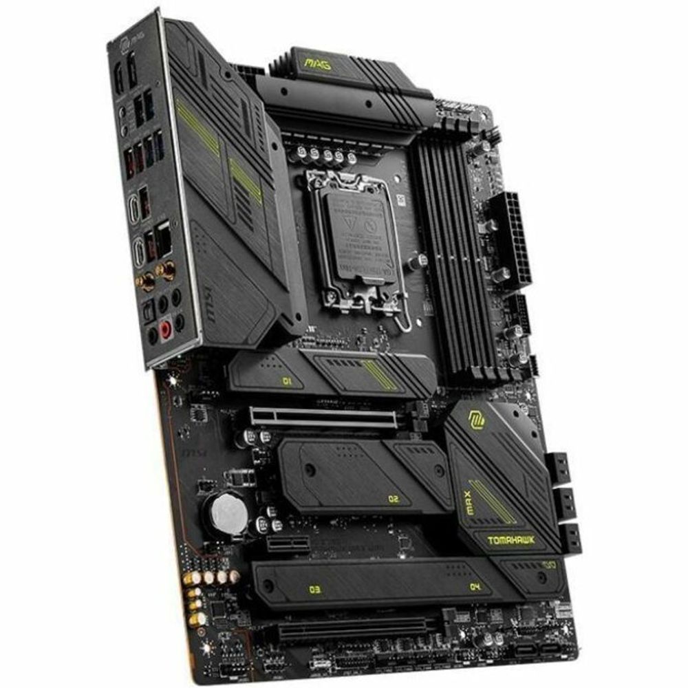 MSI MAG Z790 Tomahawk Max WiFi ATX gaming motherboard showing rear expansion area