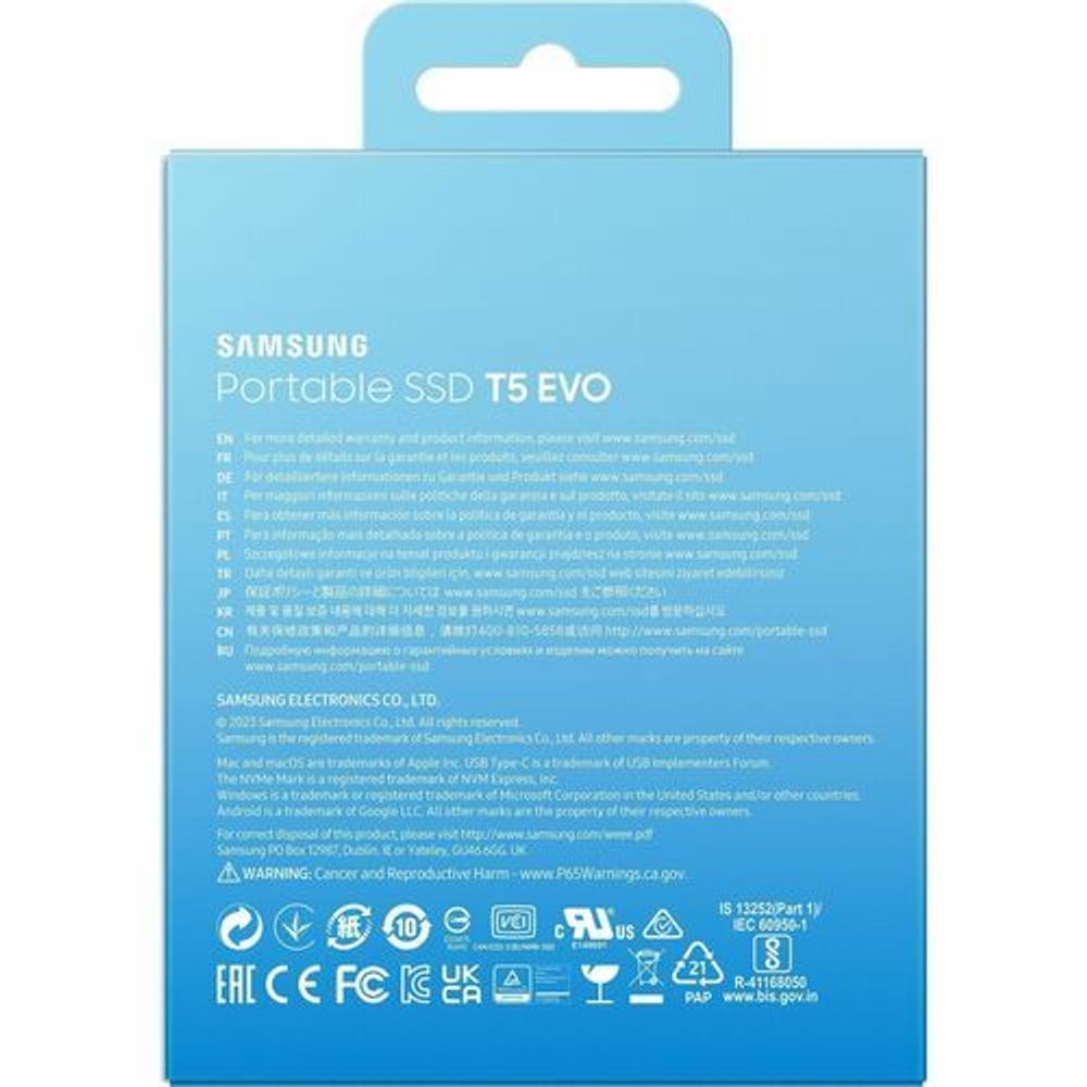 MU-PH2T0S/WW - Samsung T5 EVO MU-PH2T0S 2 TB Portable Solid State Drive - External -