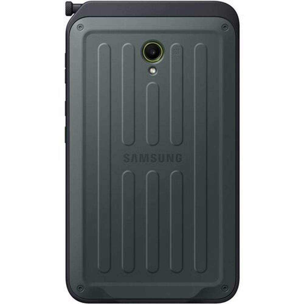 Samsung rugged tablet back, textured rear panel with Samsung logo and camera
