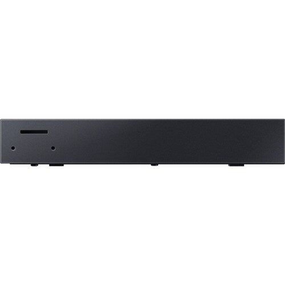Samsung S-Box signage player underside vent panel, black metal enclosure.
