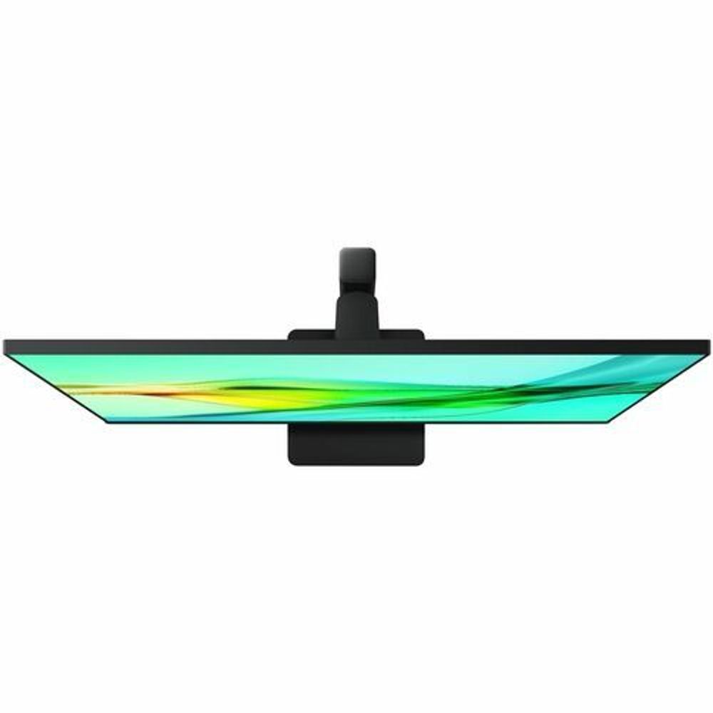 32-inch ViewFinity S6 QHD monitor side profile with green abstract display