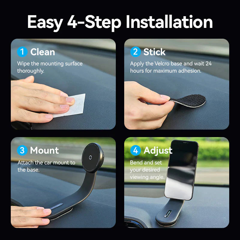Vention Magnetic Wireless Car Mount Charger Black