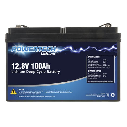 SB2215 - Powertech 12.8V 100Ah Lithium Deep Cycle Battery