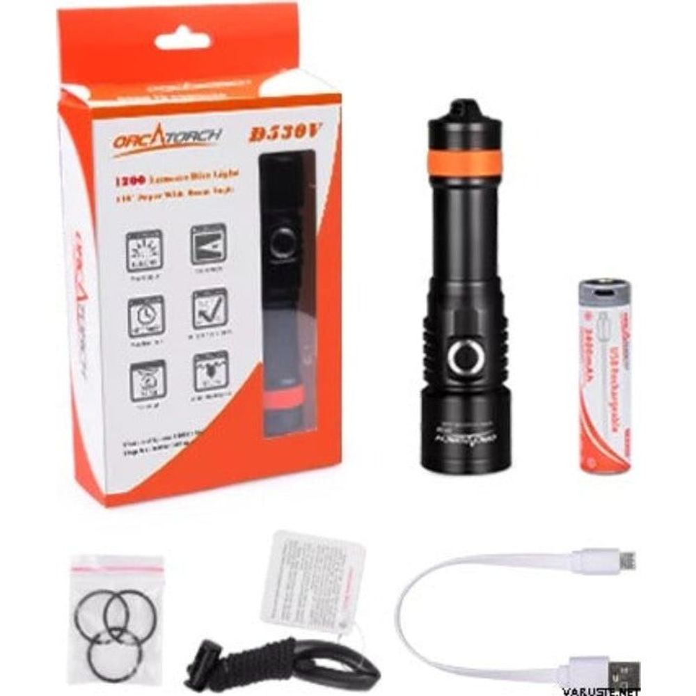 OrcaTorch D530V – 1200 Lumen Dive Torch