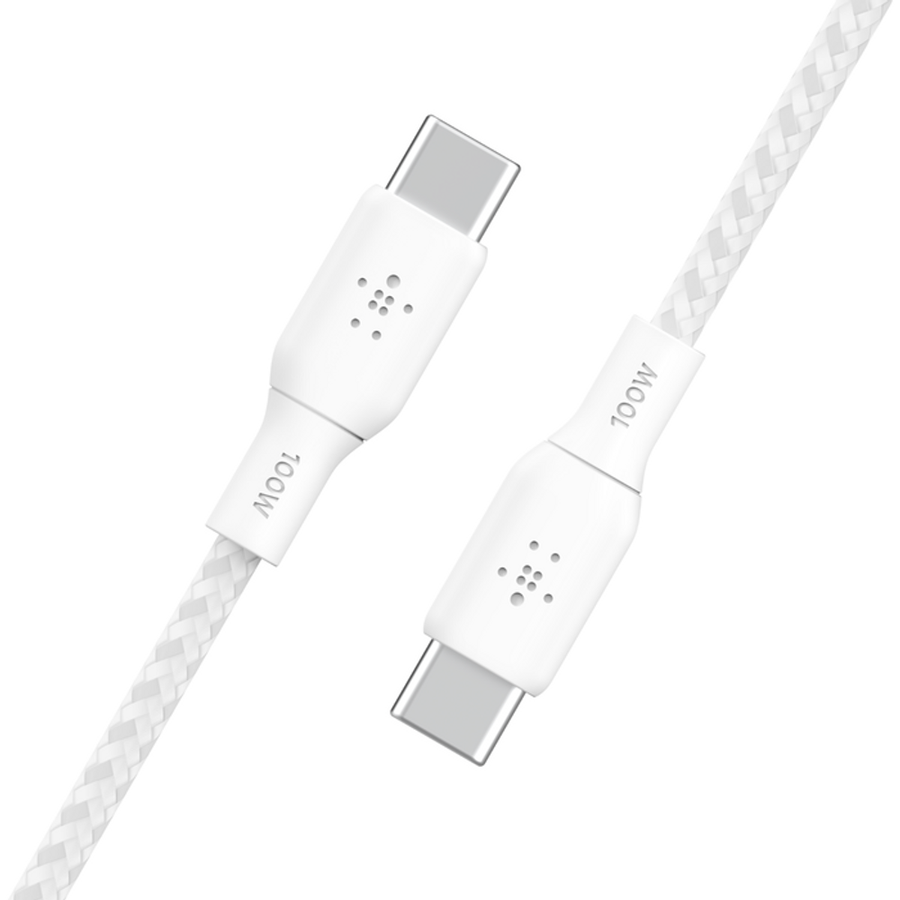 CAB014BT2MWH2PK - Belkin Boost Charge USB-C Data Transfer Cable - 2 m USB-C Data Transfer Cable for USB Device - White - 2 / Pack