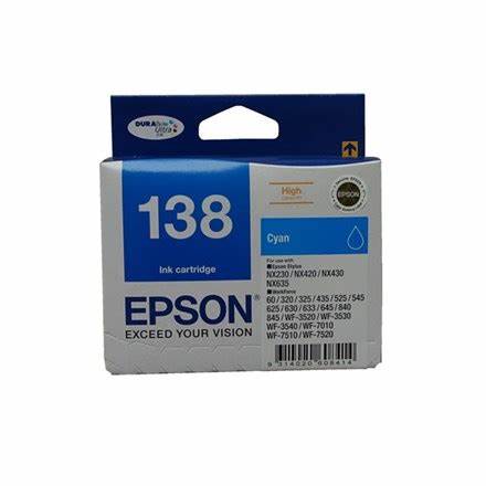 Epson 138 Cyan High Yield Ink Cartridge