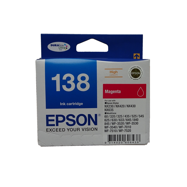 Epson 138 Magenta High Yield Ink Cartridge