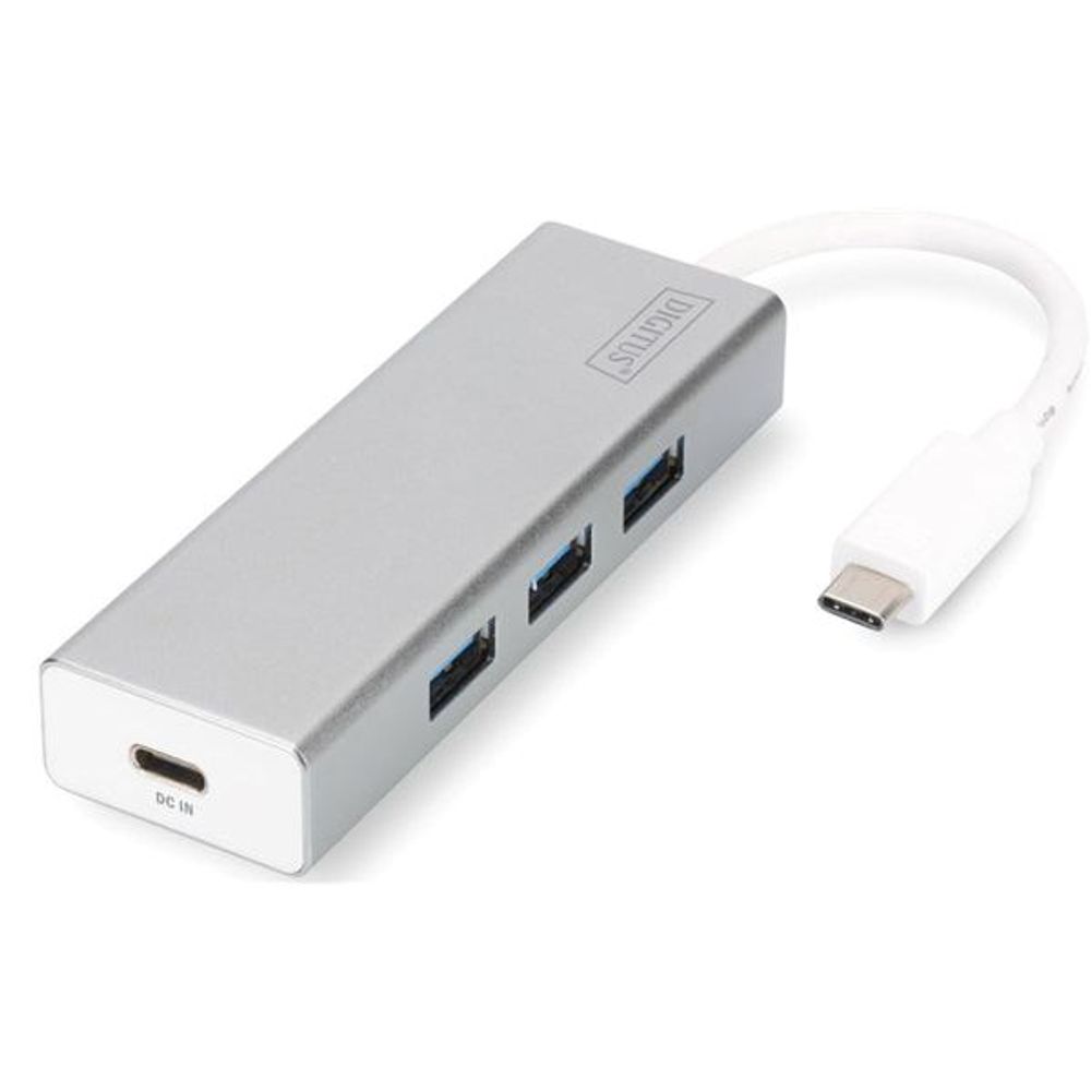 DA-70242-1 - Digitus Type-C to USB3.0 3 Port Hub with Power Delivery (PD)