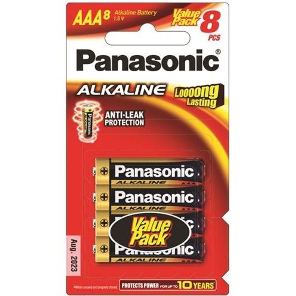 LR03T/8B - Panasonic AAA Alkaline Battery 8 Pack