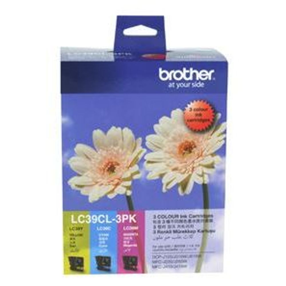 LC39CL3PK - Brother LC39CL3PK CMY Colour Ink Cartridges (Triple Pack)