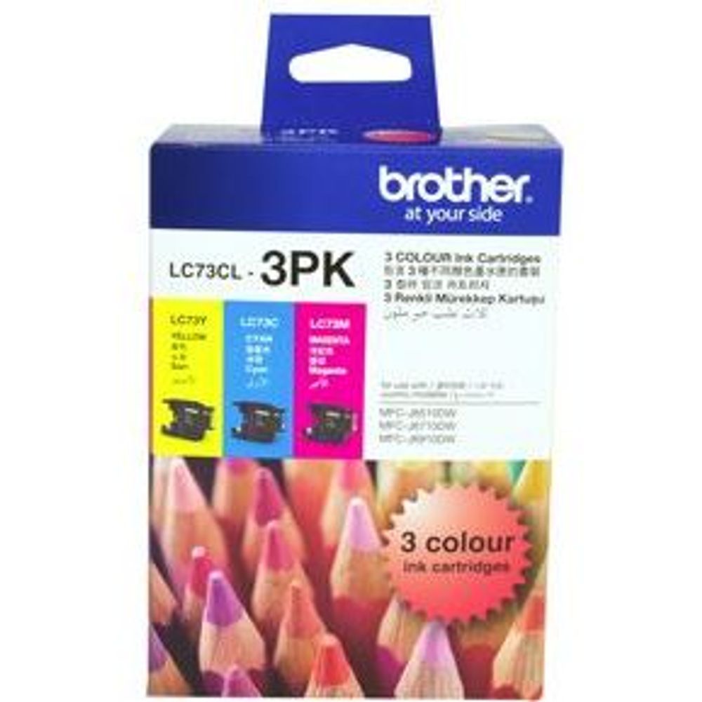 LC73CL3PK - Brother LC73CL3PK CMY Colour Ink Cartridges (Triple Pack)